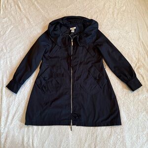 Vertigo Paris ruffle collar stylish long trench  jacket